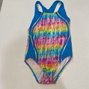 Speedo Girls Swimsuit Fully Lined Racer Back Multi Colors Possibly SIZE 4